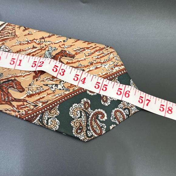 Vintage CARRE Berkley Cravats Equestrian Polo Horse European Look Silk Necktie - Picture 5 of 15